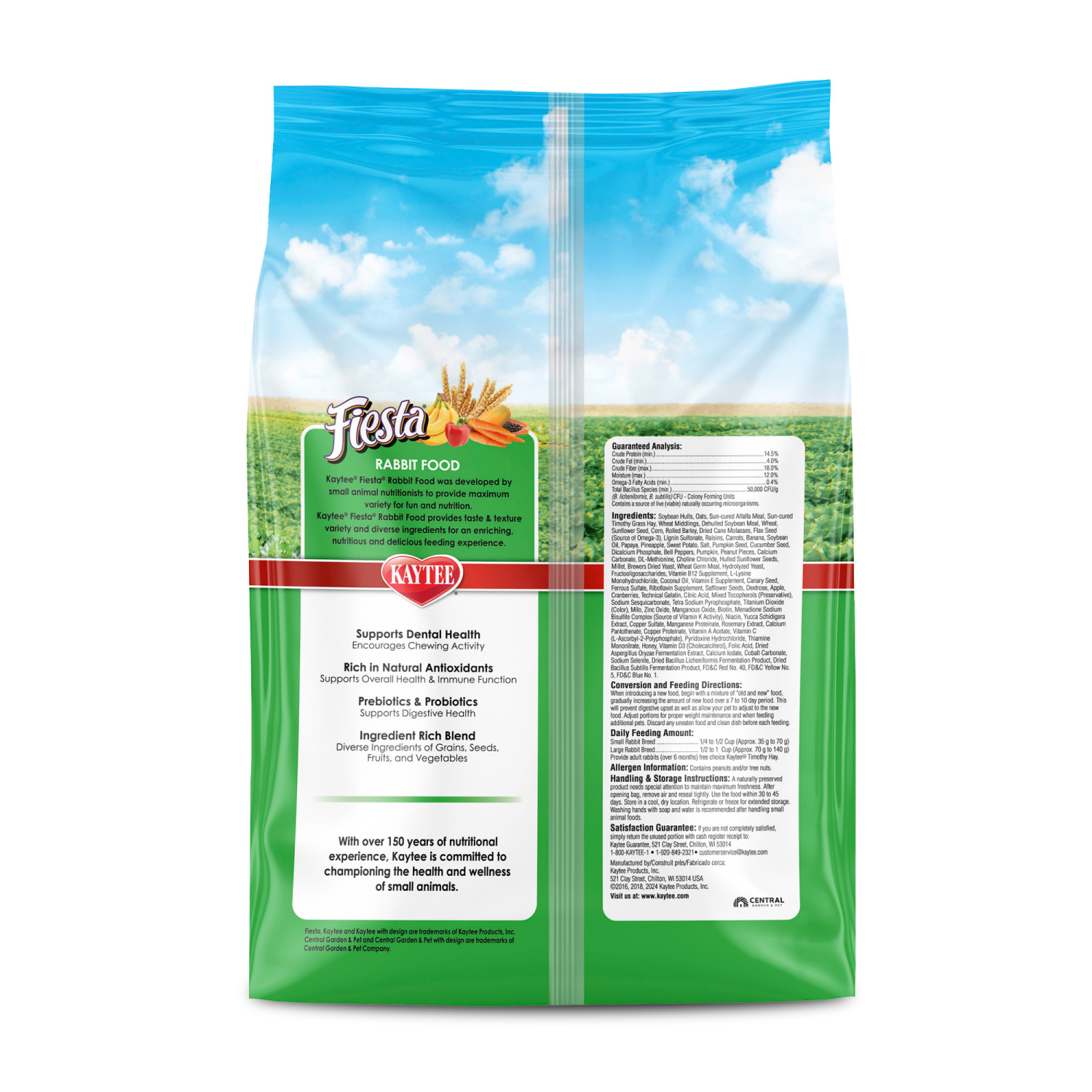 slide 2 of 5, Kaytee Fiesta Rabbit Food, 3.5 lb, 1 ct