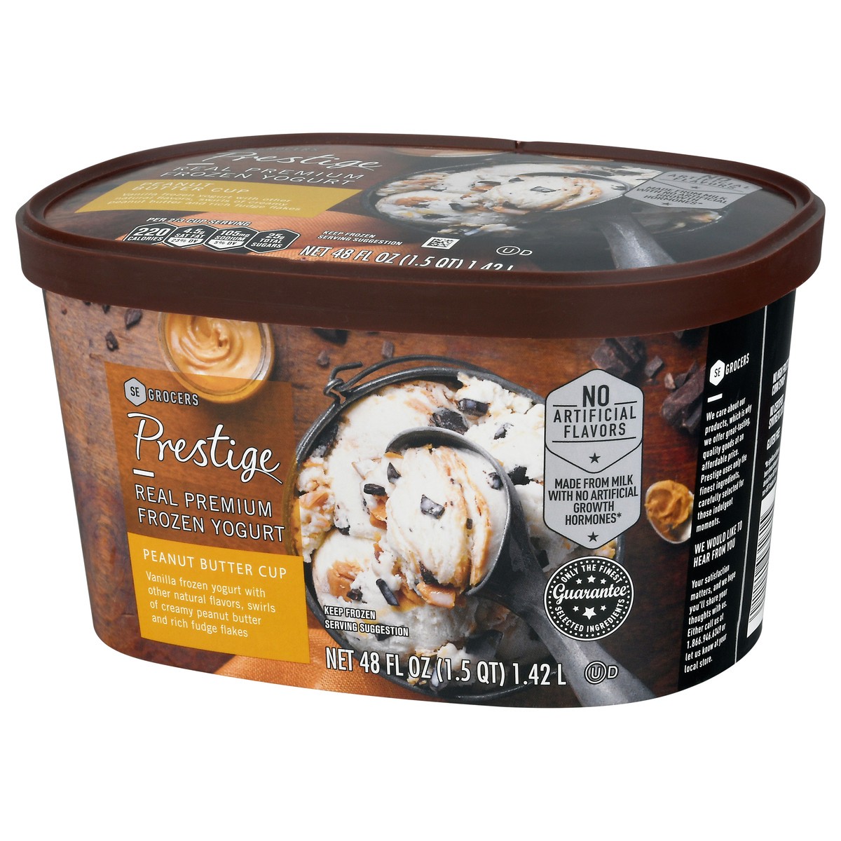 slide 7 of 9, Prestige Real Premium Frozen Yogurt Peanut Butter Cup, 48 oz