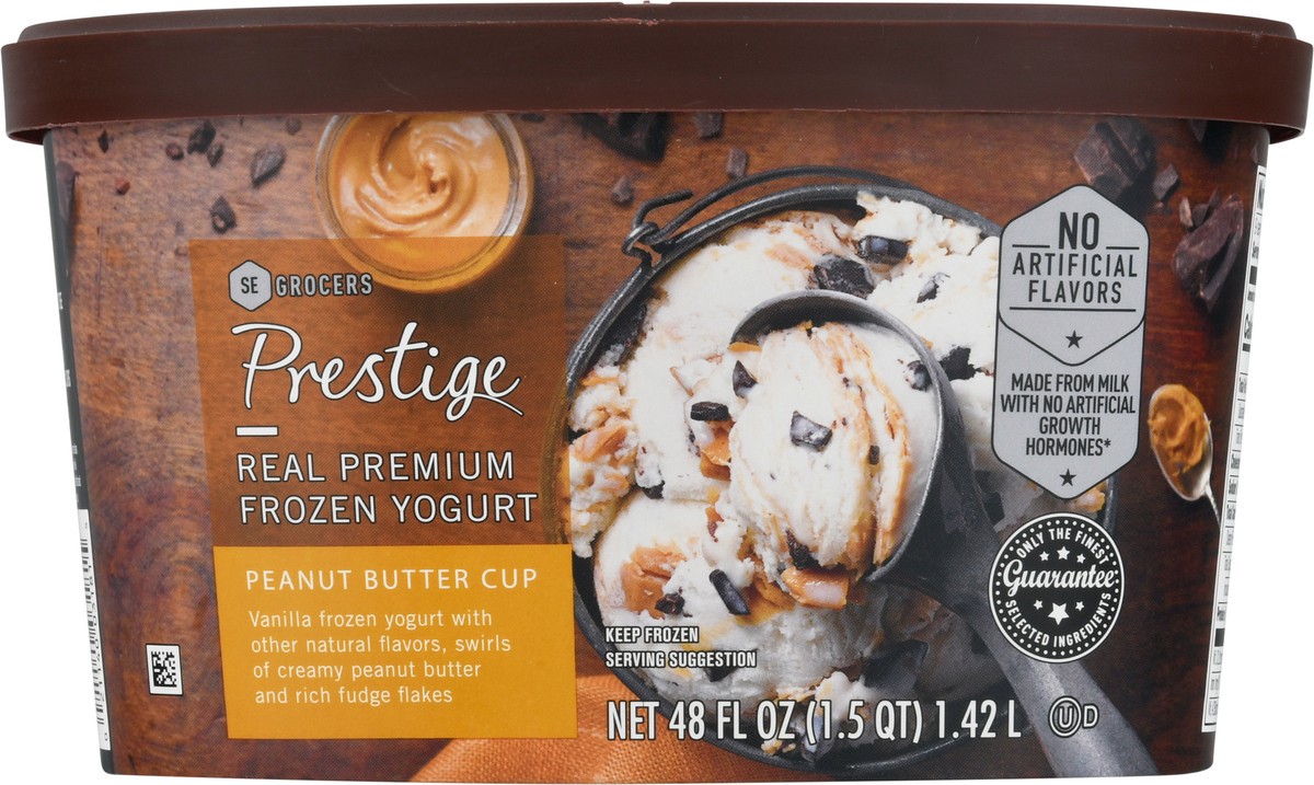 slide 8 of 9, Prestige Real Premium Frozen Yogurt Peanut Butter Cup, 48 oz