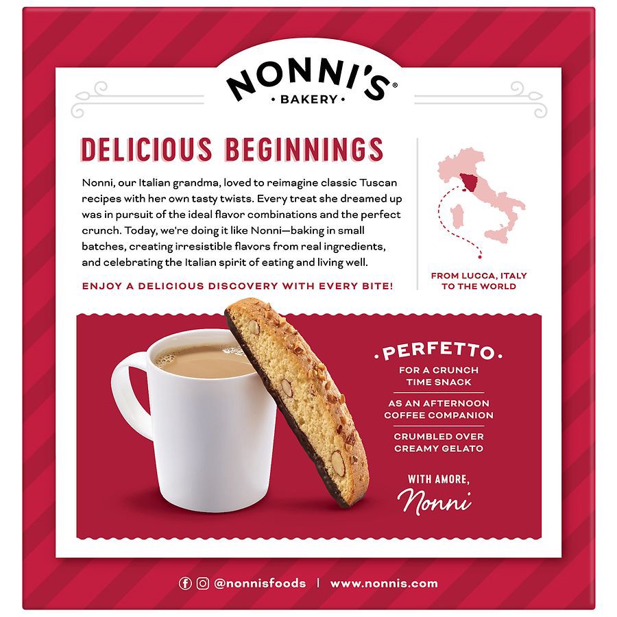 slide 2 of 5, Nonni's Nonni’s Cioccolati Biscotti, 8-count carton 6.88 oz, 8 ct