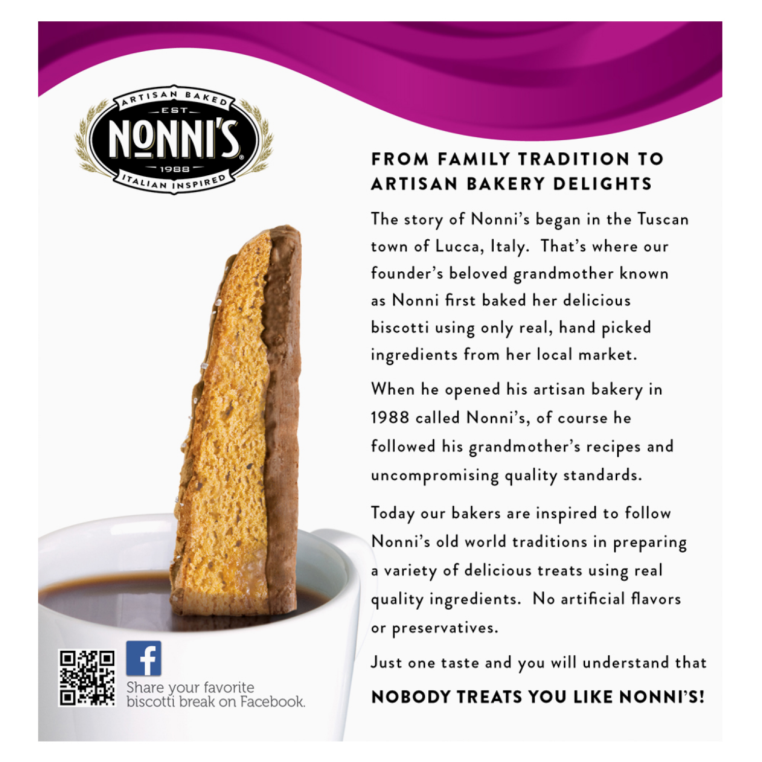 slide 4 of 4, Nonni's Nonni’s Salted Caramel Biscotti, 8-count carton 6.72 oz, 8 ct