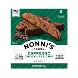 Nonni's Nonni’s Espresso Chocolate Chip Biscotti, 8-count carton 6.88 oz