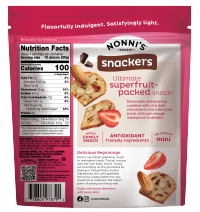 slide 3 of 5, Nonni's Bakery Snackers Strawberry Dark Chocolate Almond Cookie Crisps, 4.5oz Pouch, 4.5 oz