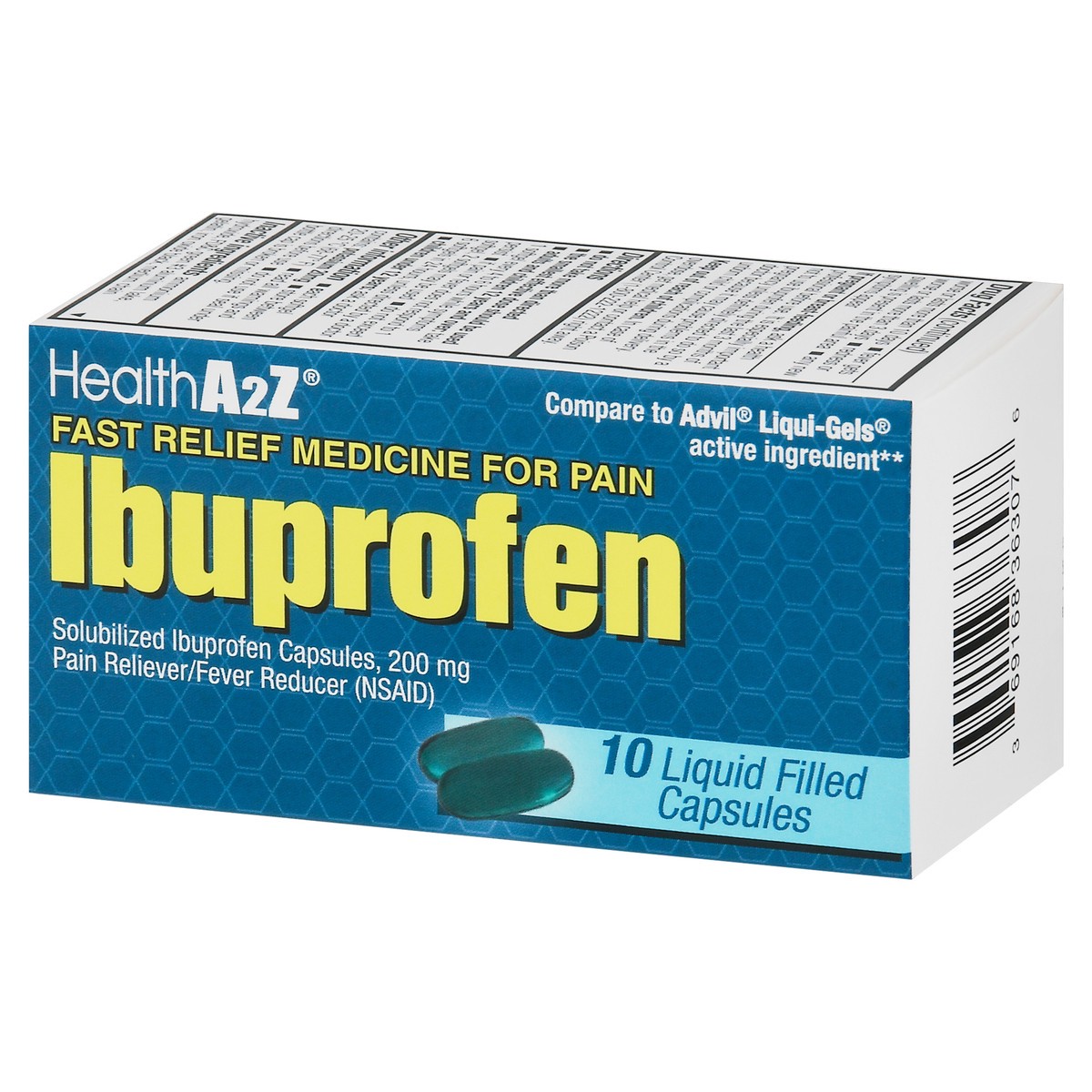 slide 13 of 13, HealthA2Z Liquid Filled Capsules Ibuprofen 10 ea, 10 ct