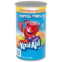 Kool-Aid Sugar-Sweetened Tropical Punch Artificially Flavored Powdered Soft Drink Mix, 5.16 lb Canister
