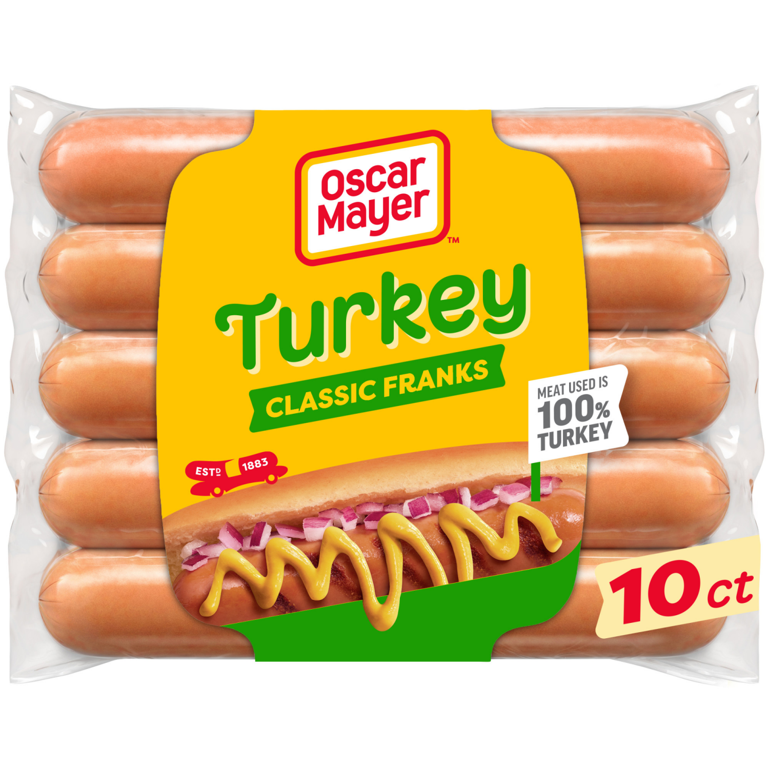 slide 1 of 8, Oscar Mayer Turkey Franks Hot Dogs, 16 Oz, 10 Ct Pack, 10 ct; 16 oz
