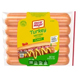 Oscar Mayer Turkey Franks Hot Dogs, 16 Oz, 10 Ct Pack