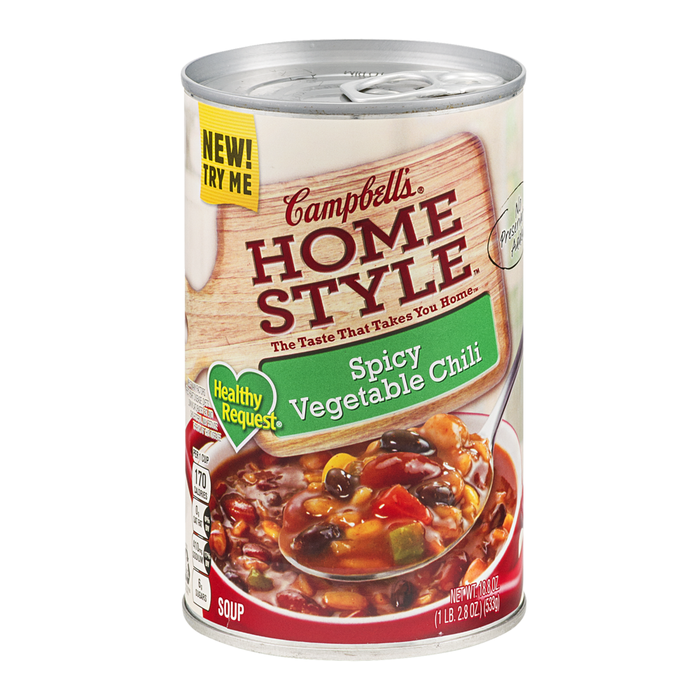 slide 1 of 1, Campbell's Homestyle Spicy Vegetable Chili, 18.6 oz