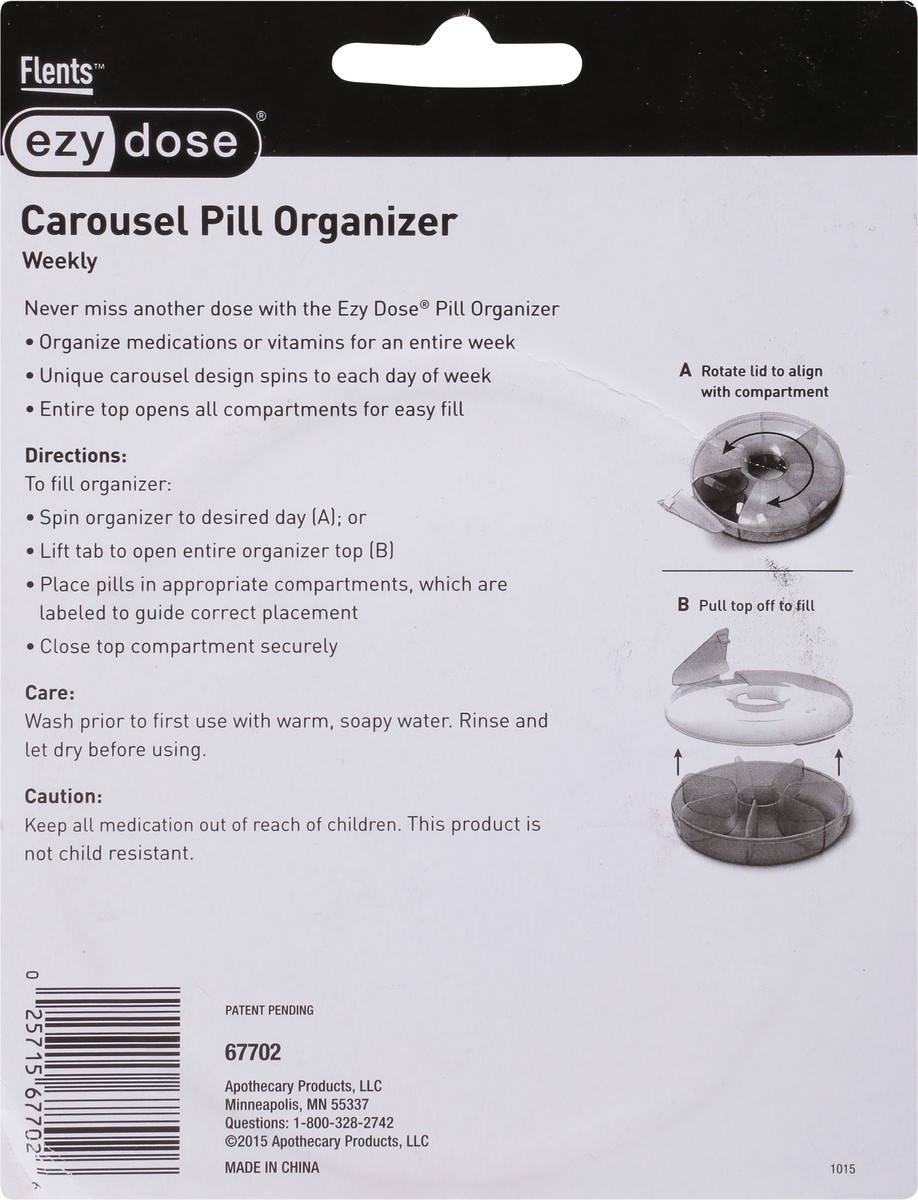 slide 5 of 9, EZY Dose Ezy Doze Weekly Carousel Pill Organizer, 1 ct