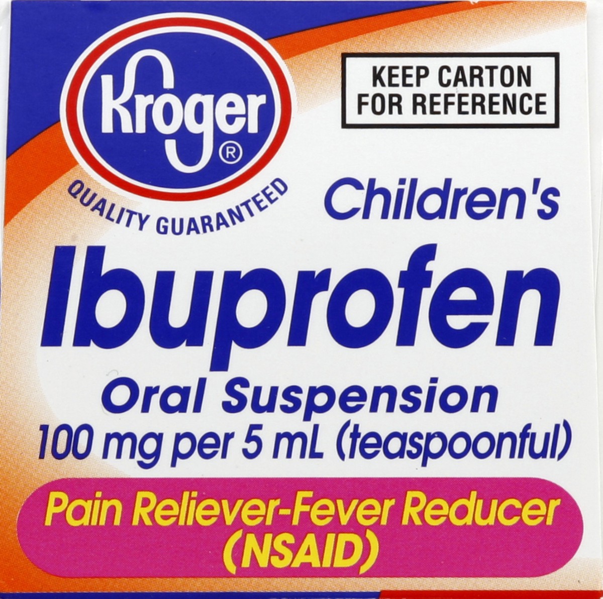 slide 3 of 5, Kroger Children's Ibuprofen Bubble Gum Flavor Oral Suspension, 8 fl oz