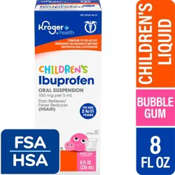 Kroger Children's Ibuprofen Bubble Gum Flavor Oral Suspension