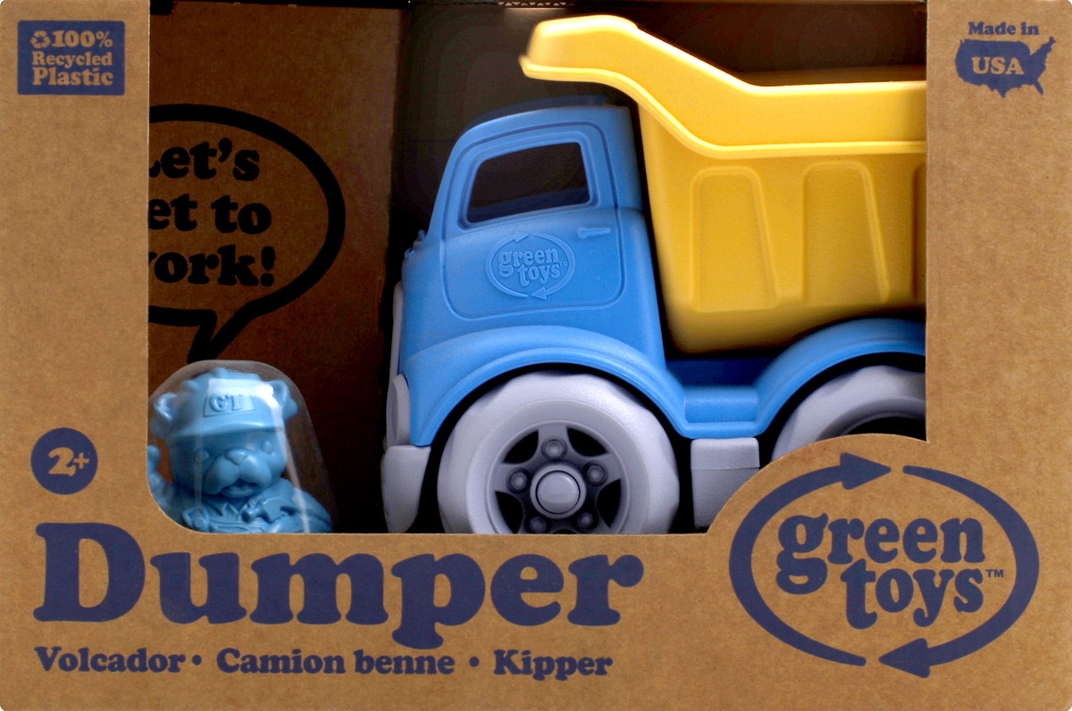 slide 5 of 6, Green Toys Dumper Construction Truck Toy - Blue And Yellow, 1 ct