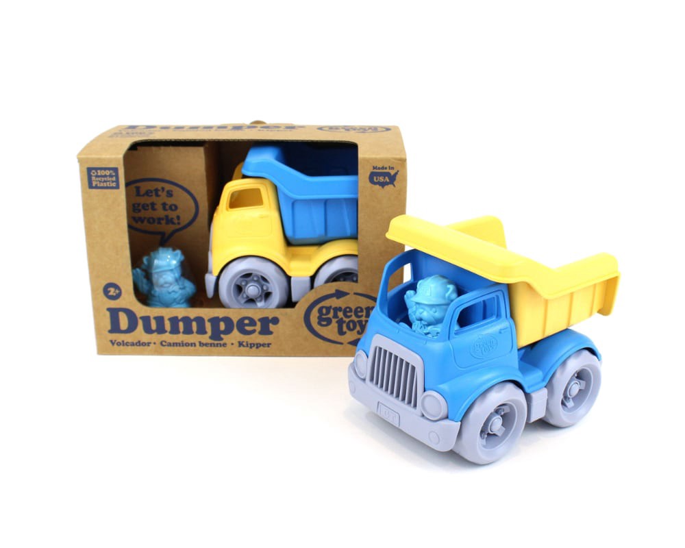 slide 1 of 6, Green Toys Dumper Construction Truck Toy - Blue And Yellow, 1 ct