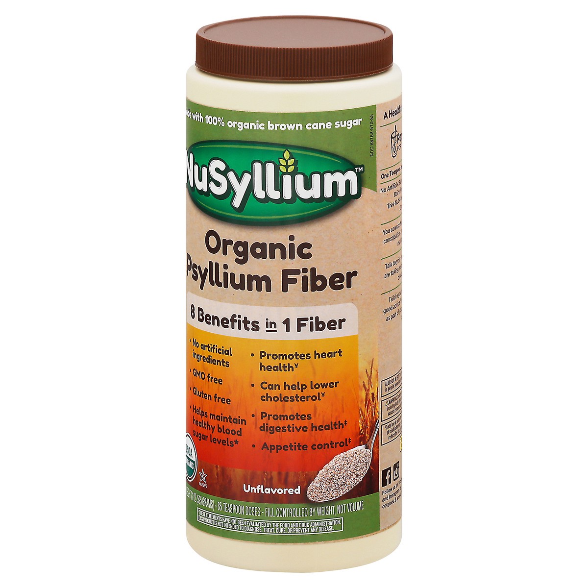 slide 7 of 9, NuSyllium Organic Unflavored Psyllium Fiber 21 oz, 21 oz