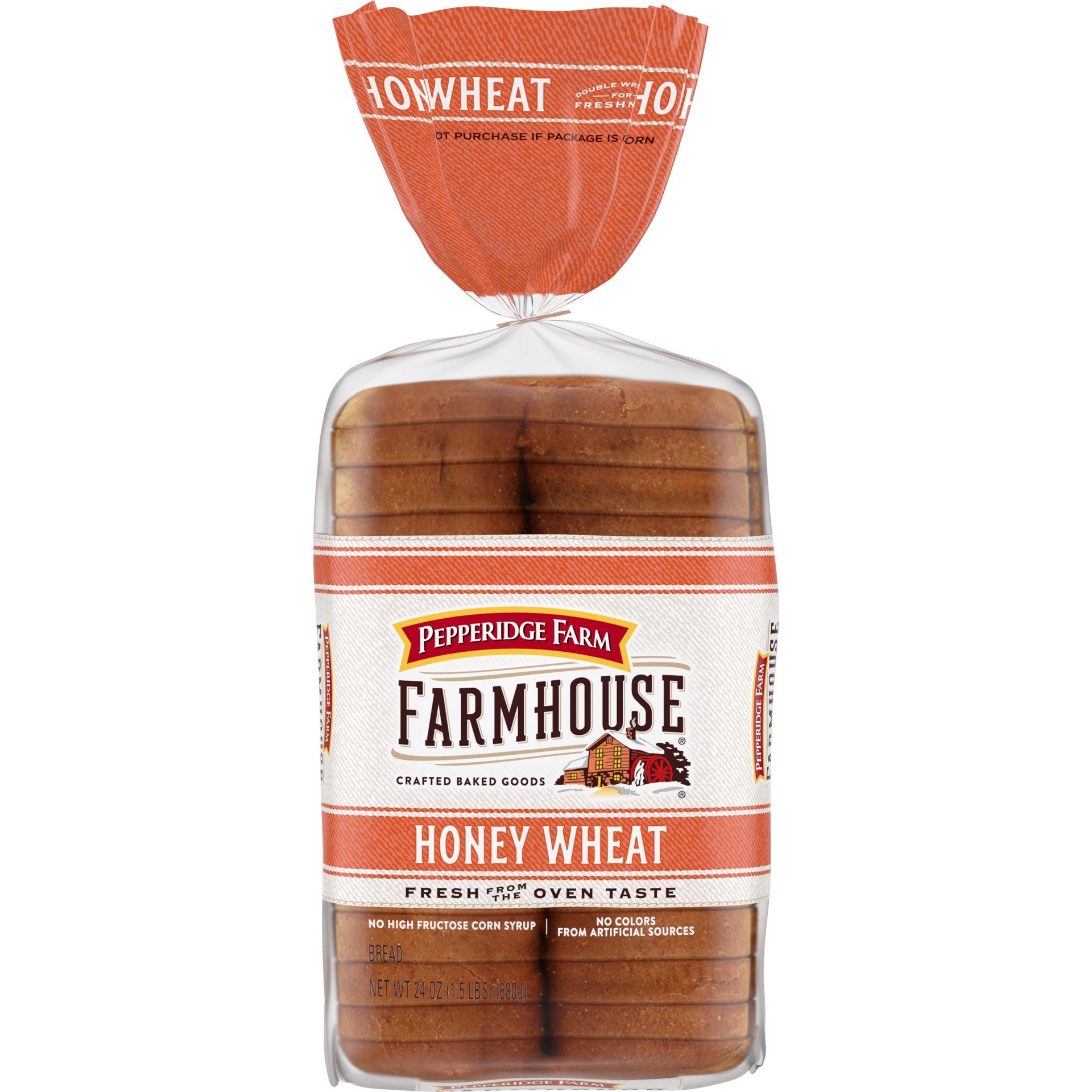 slide 1 of 5, Pepperidge Farms Honey Wheat Farmhouse Bread, 24 oz