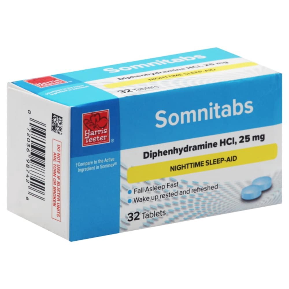 slide 1 of 1, Harris Teeter Somnitabs Tablets, 32 ct