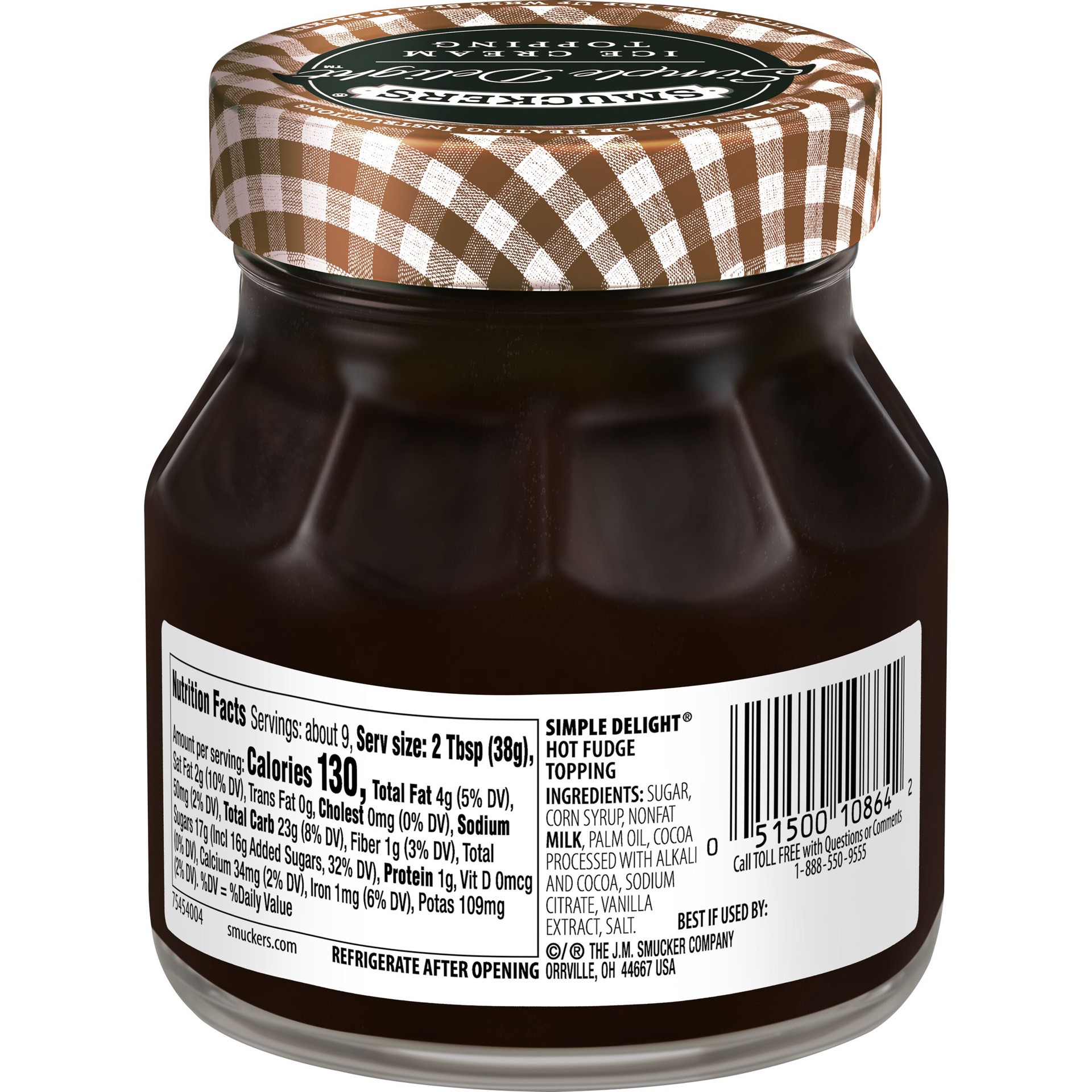 slide 4 of 6, Smucker's Simple Delight Hot Fudge Topping, 11.5 Ounces, 11.5 oz