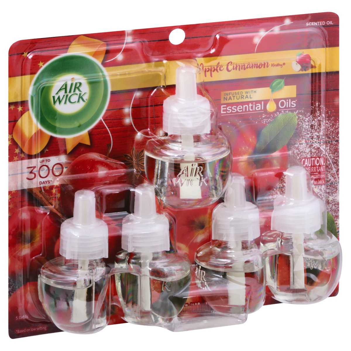 slide 4 of 9, Air Wick Essential Oils Apple Cinnamon Medley Scented Oil 5 ea, 5 ct; 0.67 fl oz