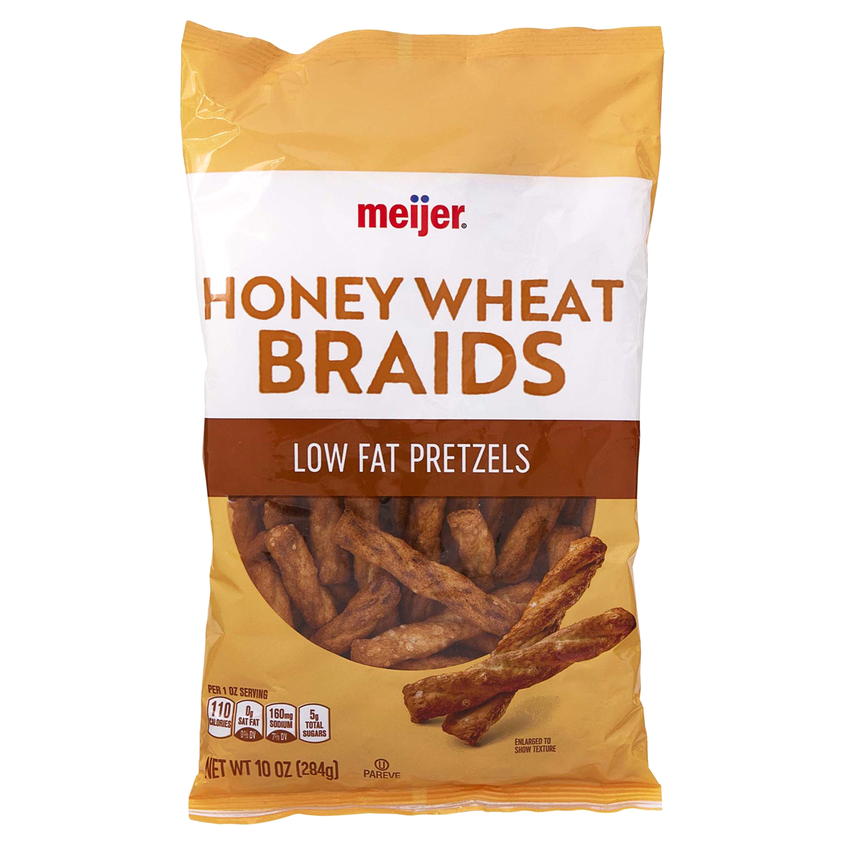 slide 1 of 2, Meijer Honey Wheat Braid Pretzels, 10 oz