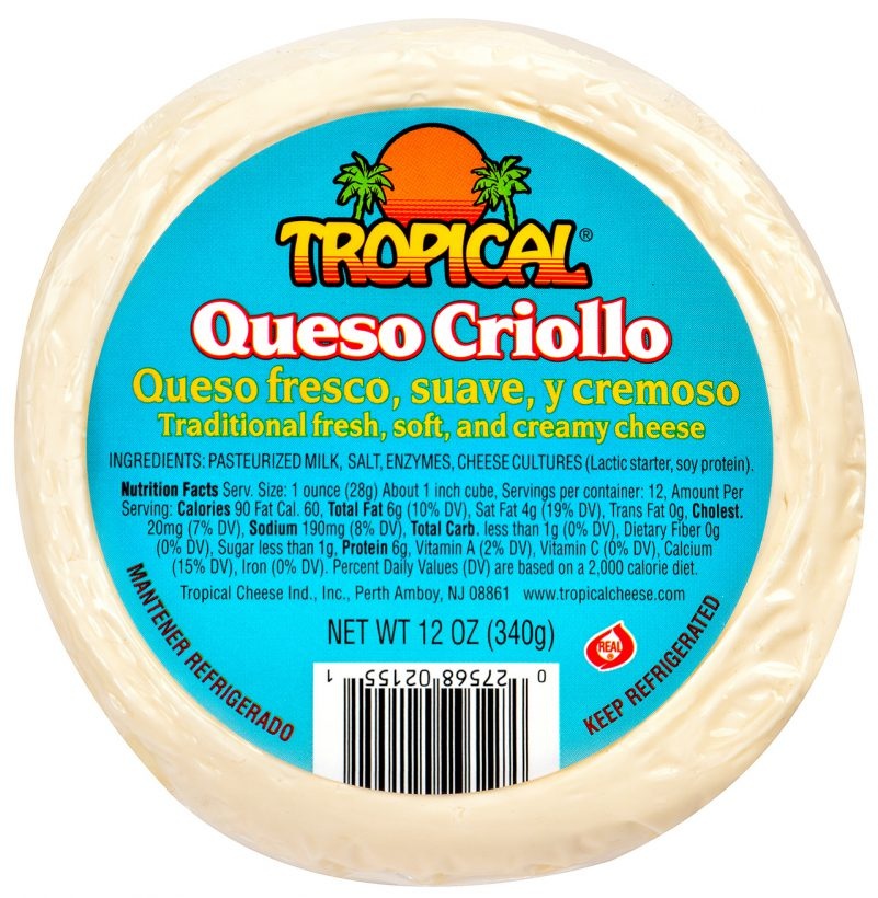 slide 1 of 1, Tropical Queso Criollo, 12 oz