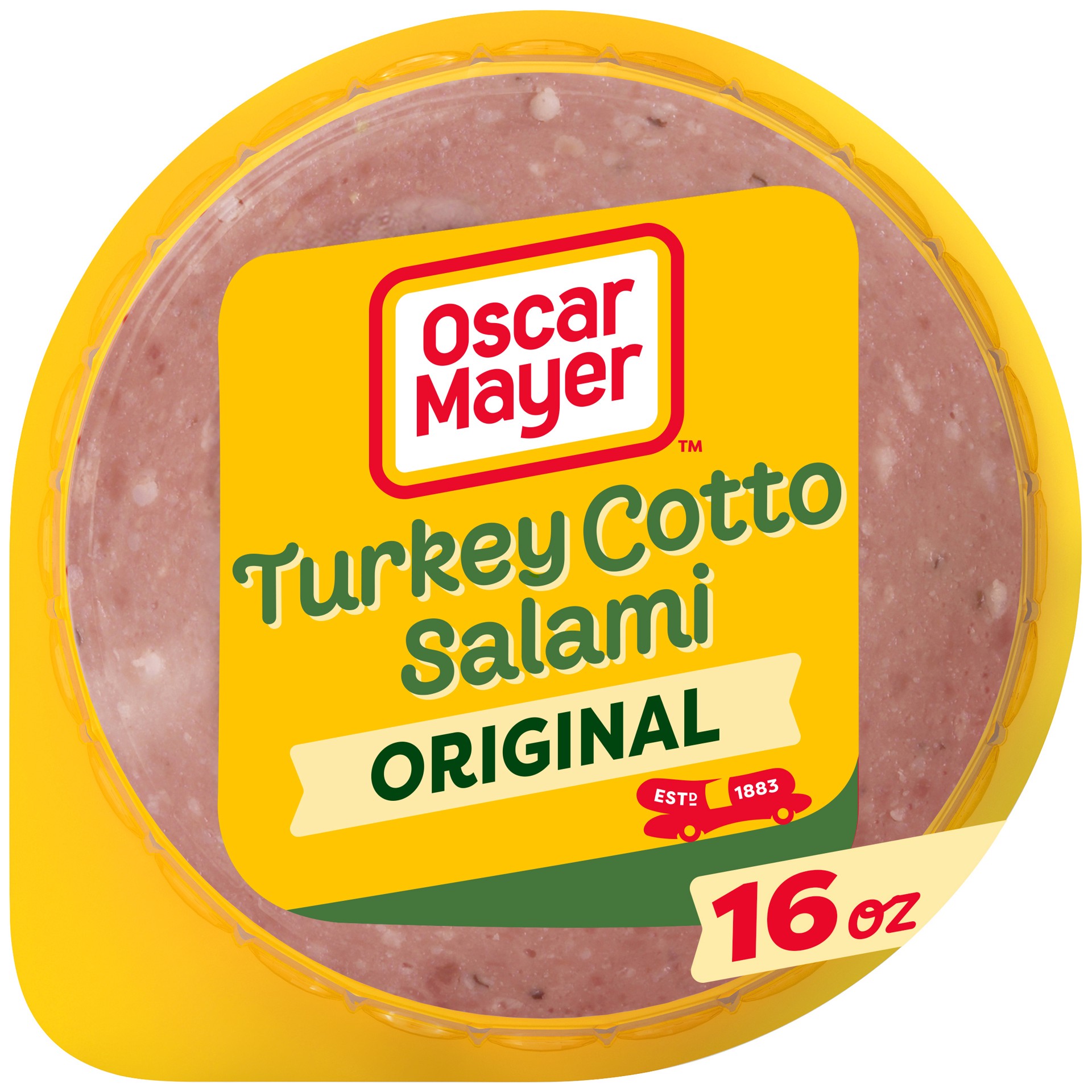 slide 1 of 5, Oscar Mayer Turkey Cotto Salami Sliced Lunch Meat, 16 oz. Pack, 16 oz