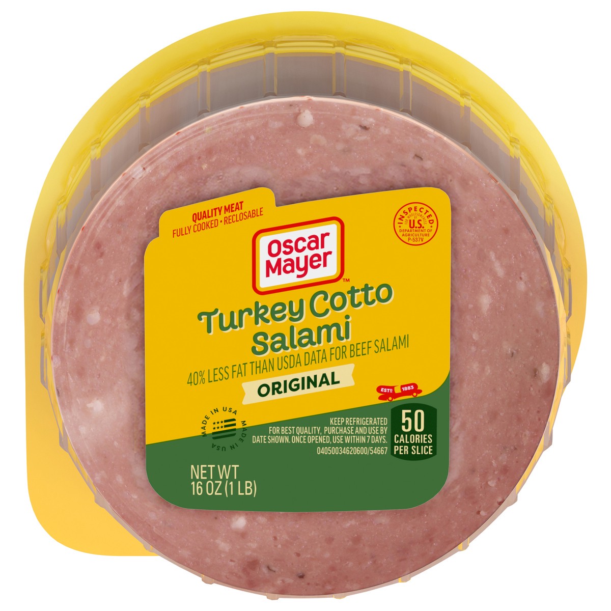 slide 1 of 5, Oscar Mayer Turkey Cotto Salami Sliced Lunch Meat, 16 oz. Pack, 16 oz