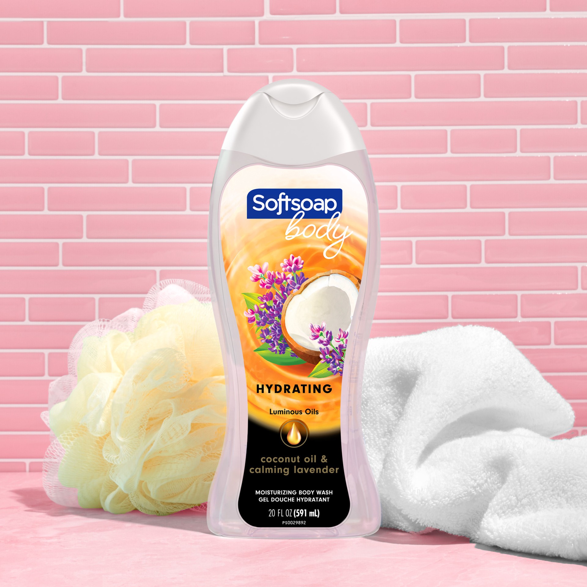 slide 9 of 10, Softsoap Moisturizing Body Wash, Luminous Oils Coconut Oil & Lavender - 20 Ounce, 20 fl oz