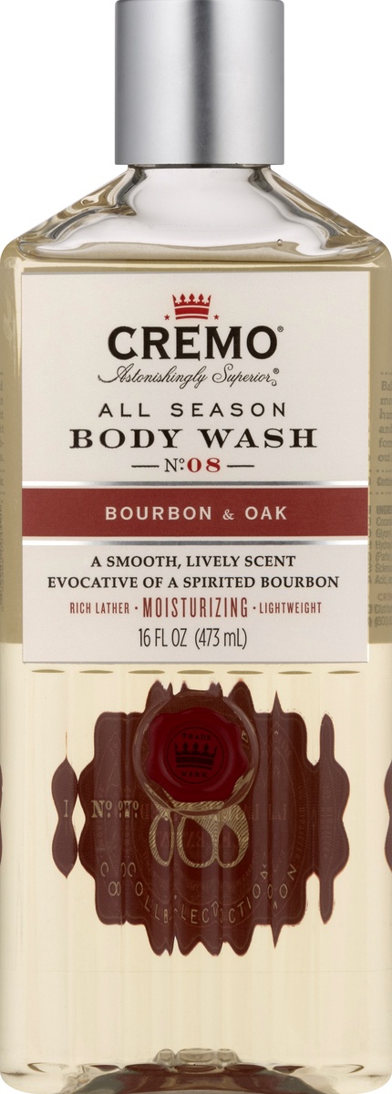 slide 8 of 10, Cremo Bourbon and Oak Body Wash, 16 oz