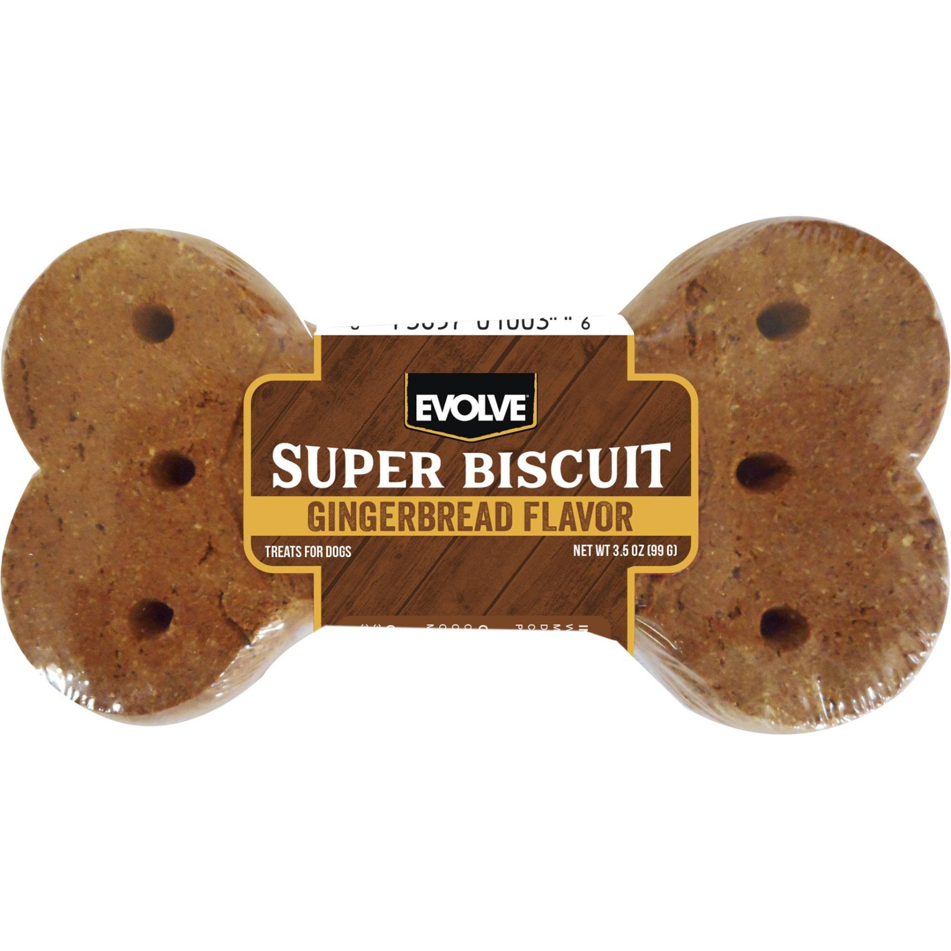 slide 1 of 1, Evolve Holiday Biscuit Gingerbread Dog Treats, 3.5 oz