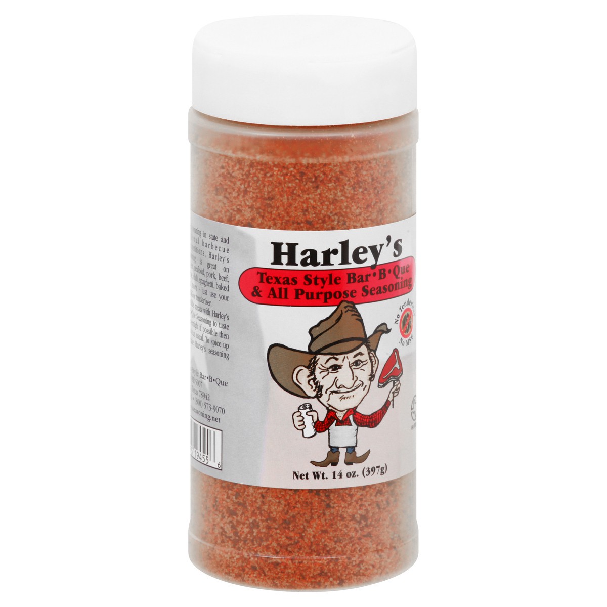 slide 9 of 10, Harley's Bar-B-Que & All Purpose Seasoning, Texas Style, 14 oz