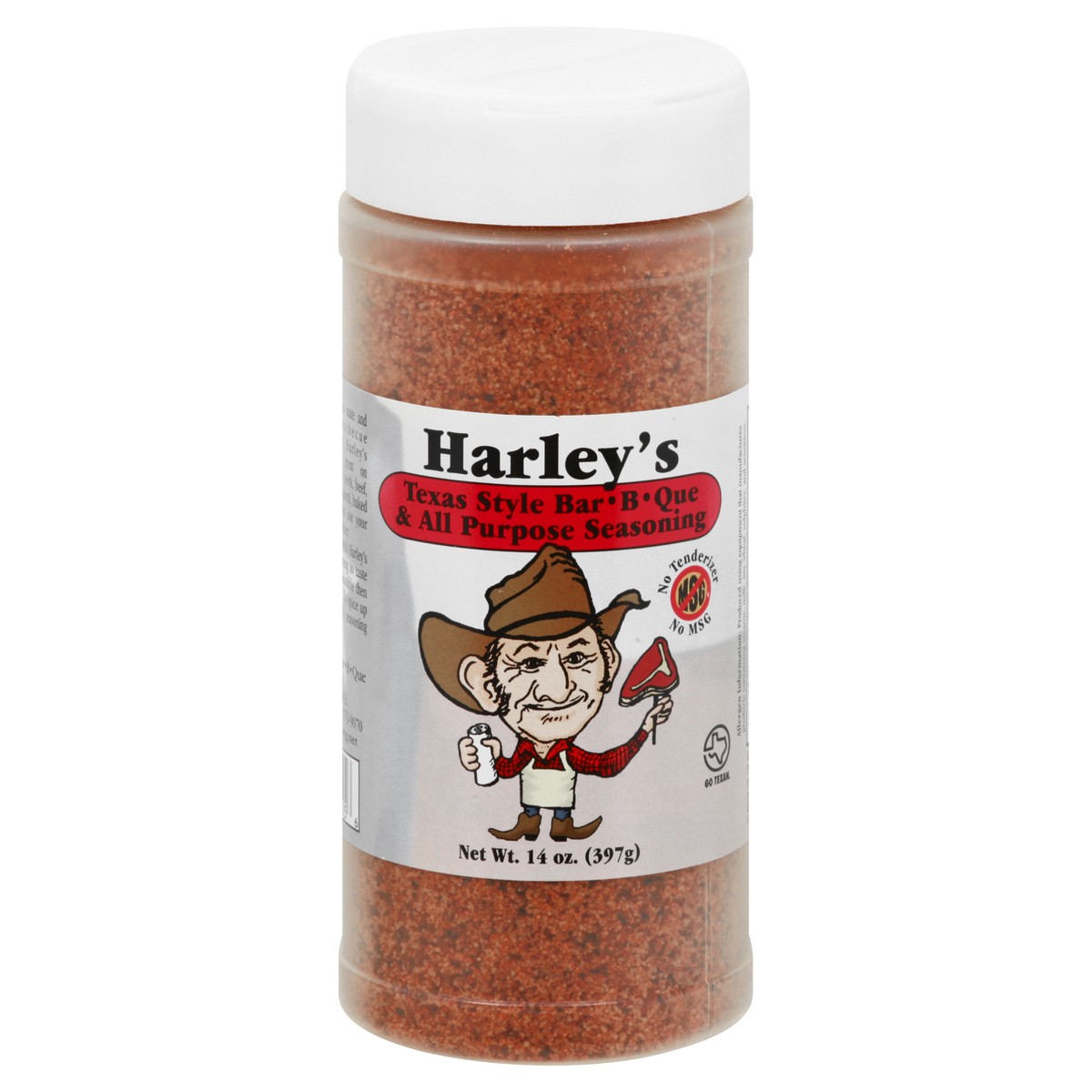 slide 1 of 10, Harley's Bar-B-Que & All Purpose Seasoning, Texas Style, 14 oz