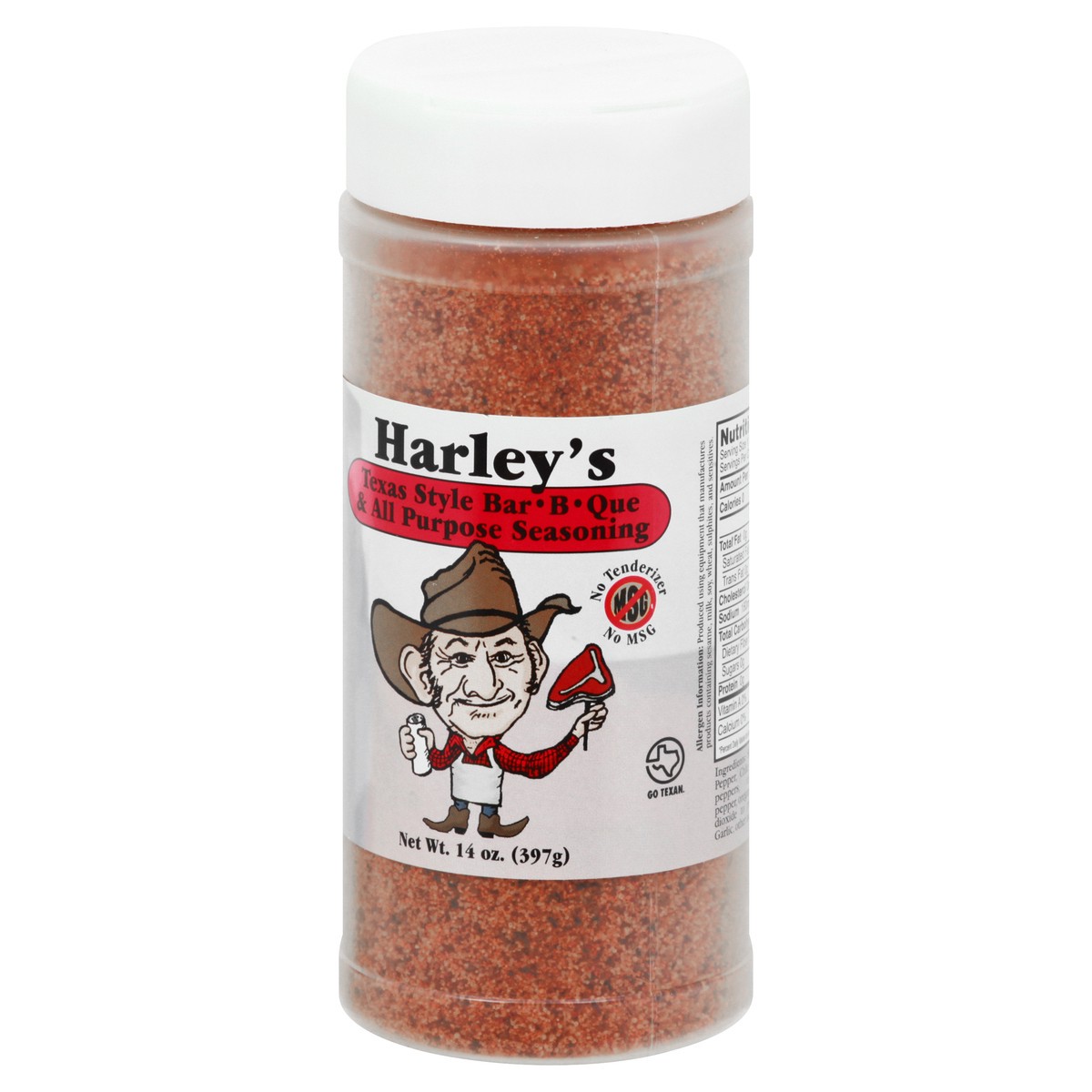 slide 6 of 10, Harley's Bar-B-Que & All Purpose Seasoning, Texas Style, 14 oz