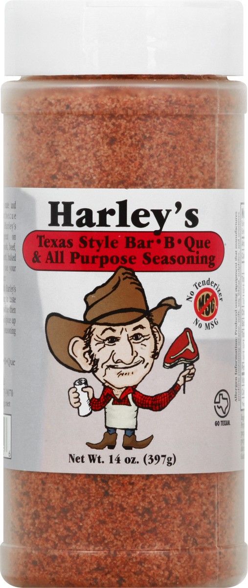 slide 4 of 10, Harley's Bar-B-Que & All Purpose Seasoning, Texas Style, 14 oz