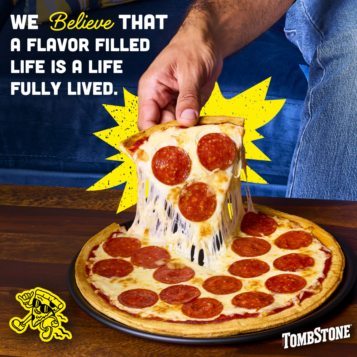 slide 4 of 8, Tombstone Original GarlicBread Pepperoni Back Label Project Happy Hour Thr3d Files Only 27 oz, 27 oz