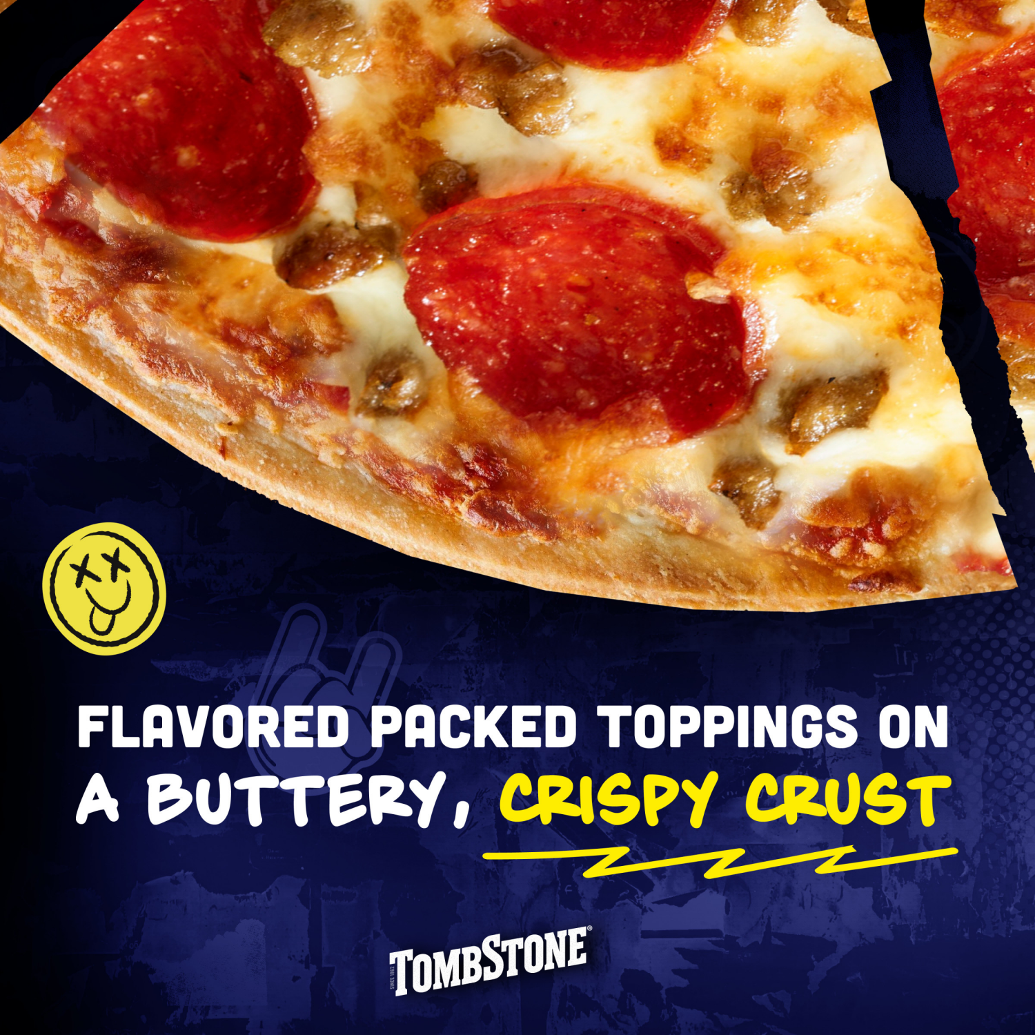 slide 7 of 8, Tombstone Original Crust Pizza, Pepperoni and Sausage Pizza, Freezer Pizza (Frozen), 19.4 oz