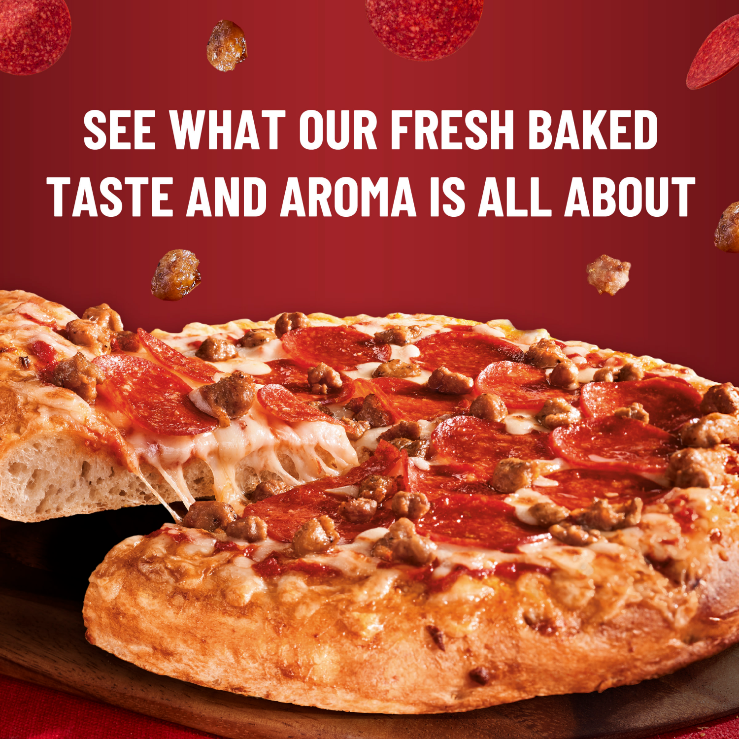 slide 4 of 8, DiGiorno Frozen Pizza Rising Crust 3 Meat 27.1oz US, 27.1 oz