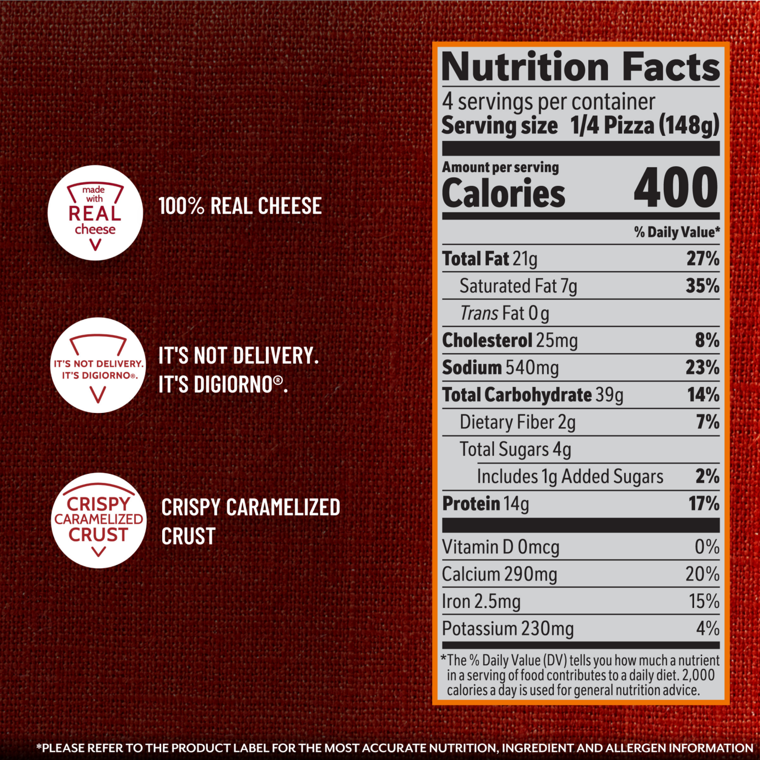 slide 3 of 7, DiGiorno Detroit Style Crust Four Cheese Pizza (Frozen) 20.9 oz., 20.9 oz