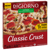 slide 17 of 29, DiGiorno Classic Crust Supreme Pizza on a Crispy Thin Crust, 20.8 oz (Frozen), 20.8 oz