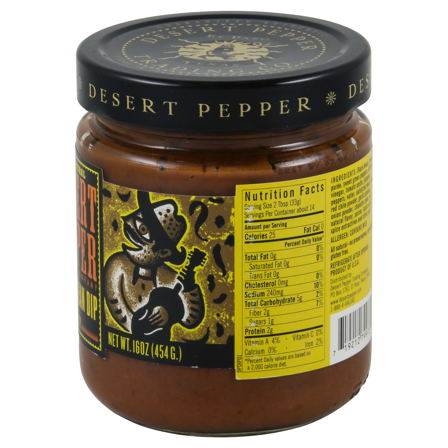 slide 3 of 3, Desert Pepper Trading Black Bean Dip - 16 oz, 16 oz