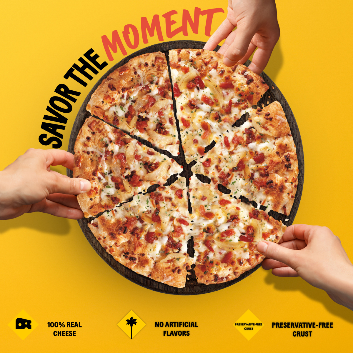 slide 5 of 29, California Pizza Kitchen Bacon & Caramelized Onion Frozen Pizza with Croissant Inspired Thin and Flaky Crust 10.8 oz., 10.8 oz