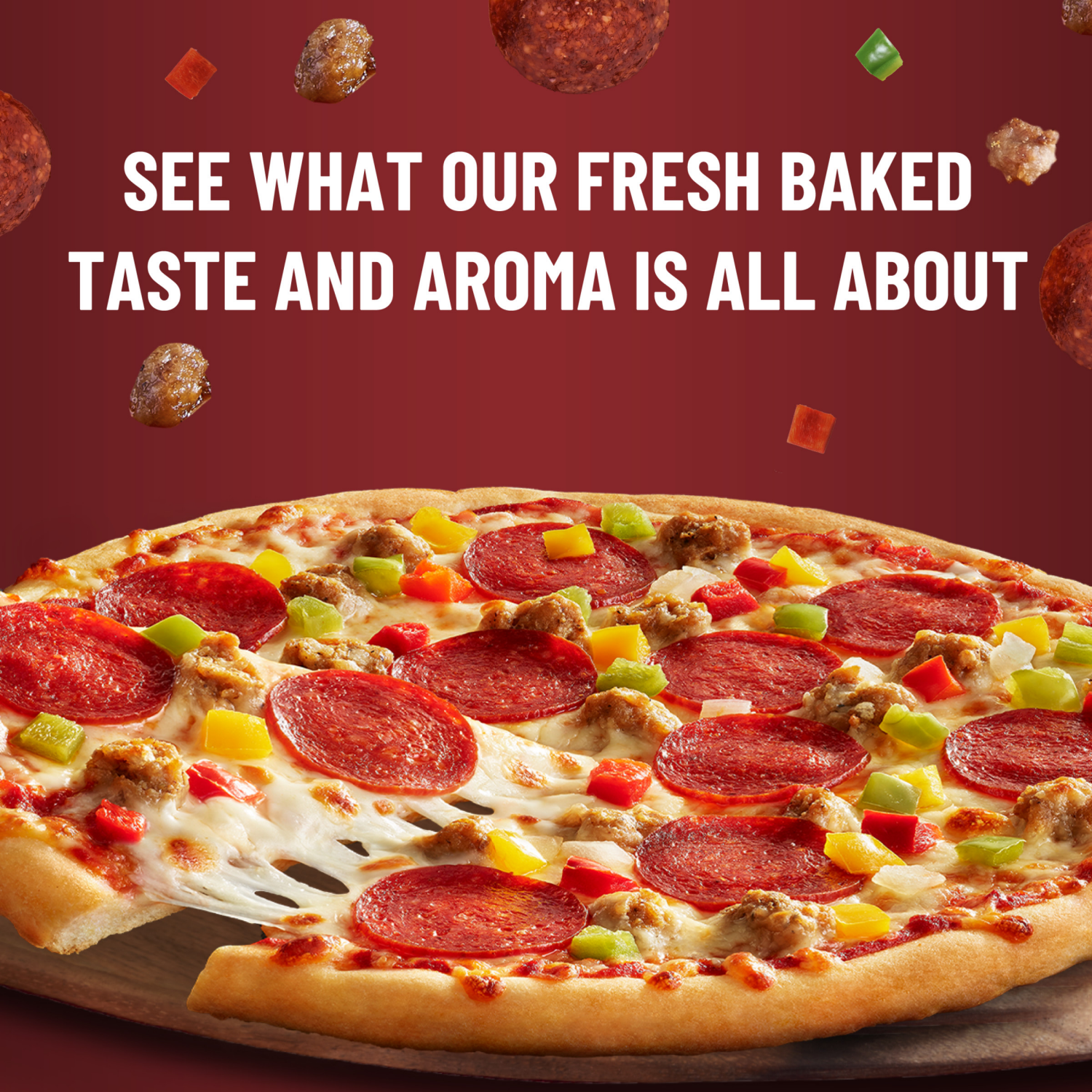 slide 6 of 7, DiGiorno Classic Thin Crust Supreme Pizza 19.1oz Package, 19.1 oz