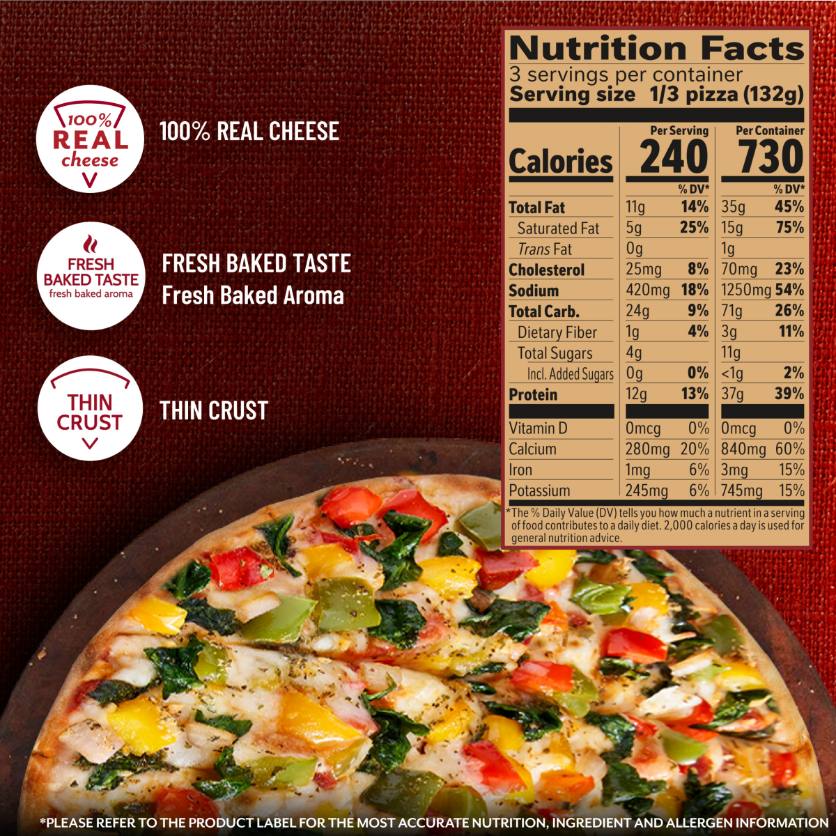 slide 17 of 29, DiGiorno Frozen Pizza UltraTHCRLoadedVegLvrsPza14x14oz, 14 oz