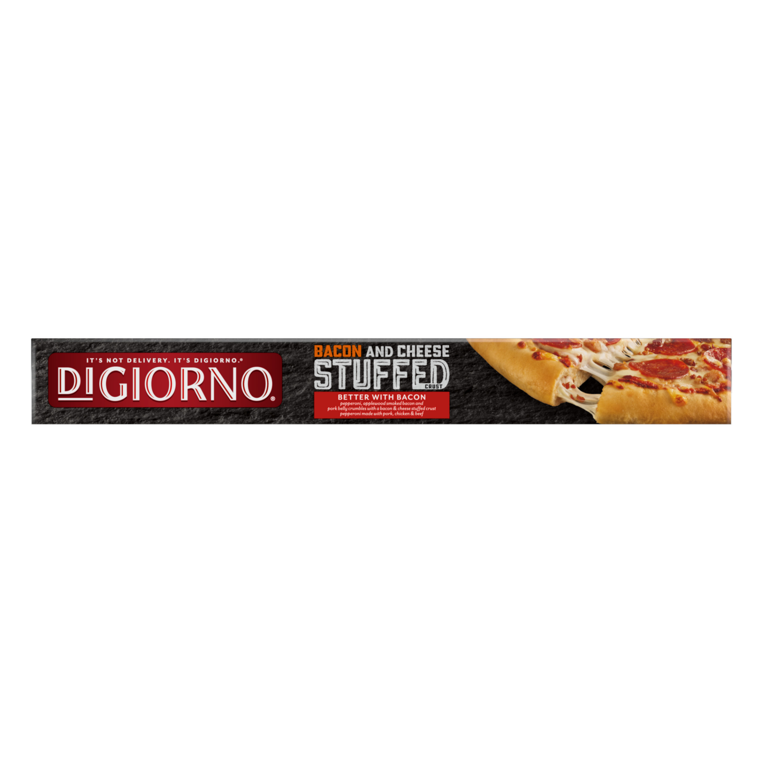 slide 7 of 8, DiGiorno Better with Bacon Frozen Pizza with Bacon and Cheese Stuffed Crust – Made with 100% Real Cheese and No Artificial Flavors, 22.8 oz. Box, 22.8 oz