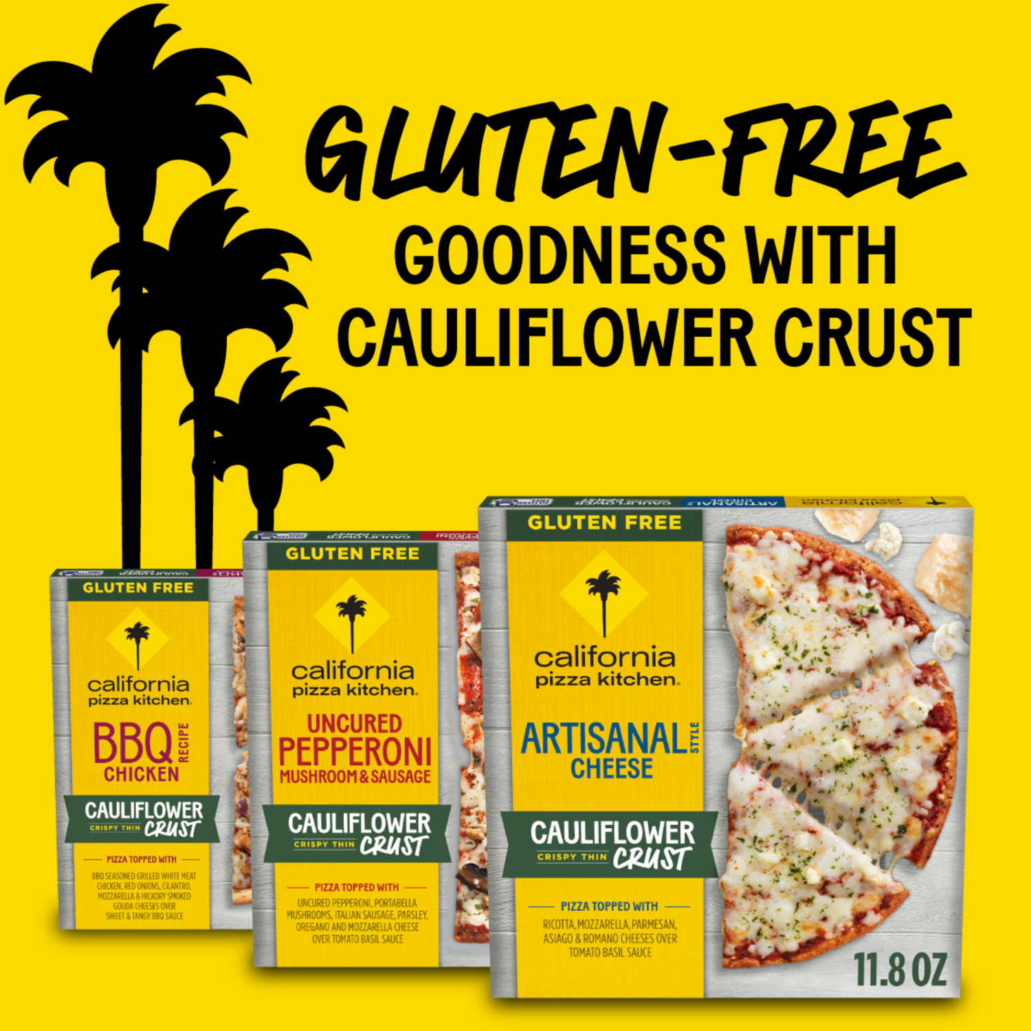 slide 8 of 8, California Pizza Kitchen Artisanal Style Cheese Cauliflower Crispy Thin Crust Pizza, 11.8 oz