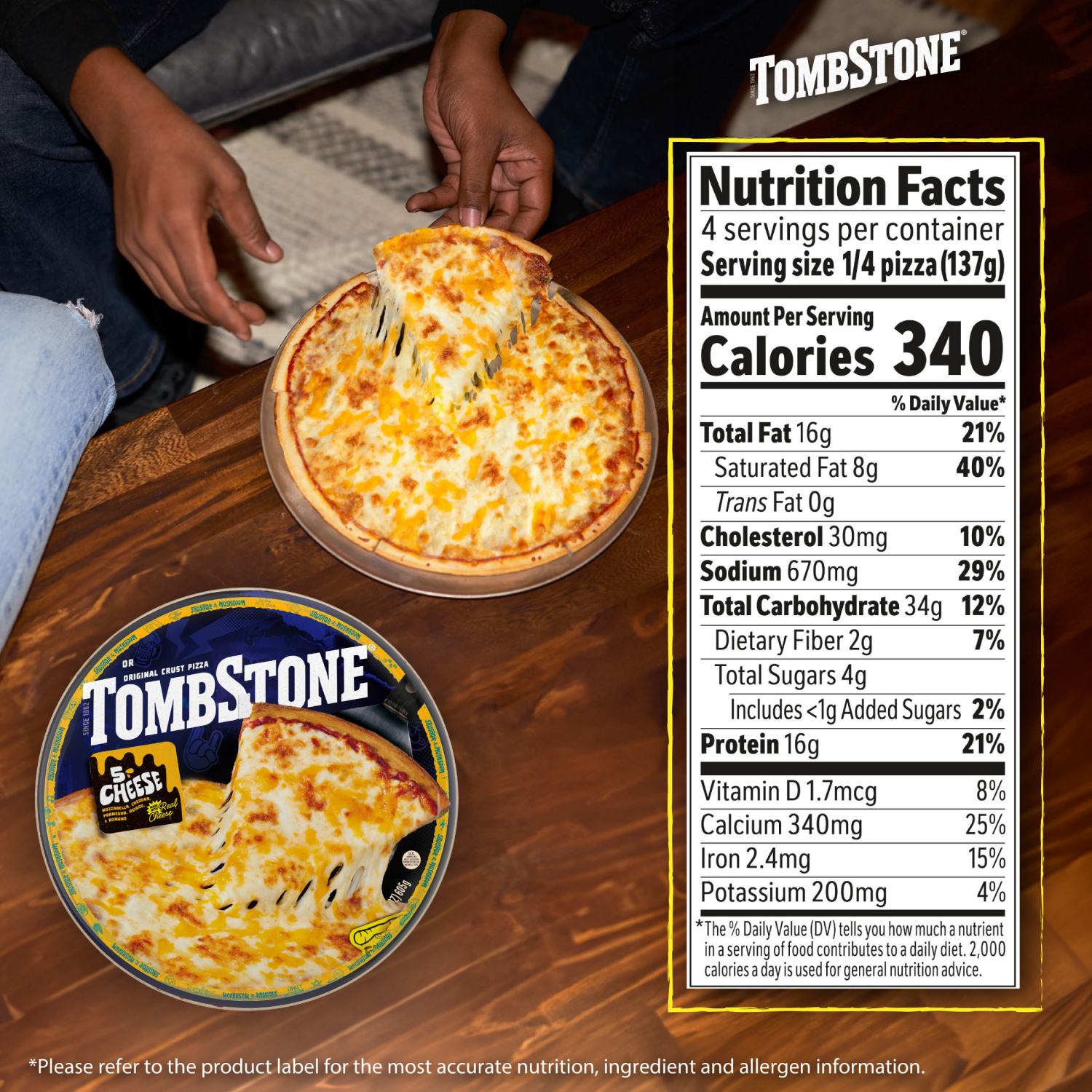 slide 2 of 8, Tombstone Five Cheese Frozen Pizza 19.3 oz., 19.3 oz