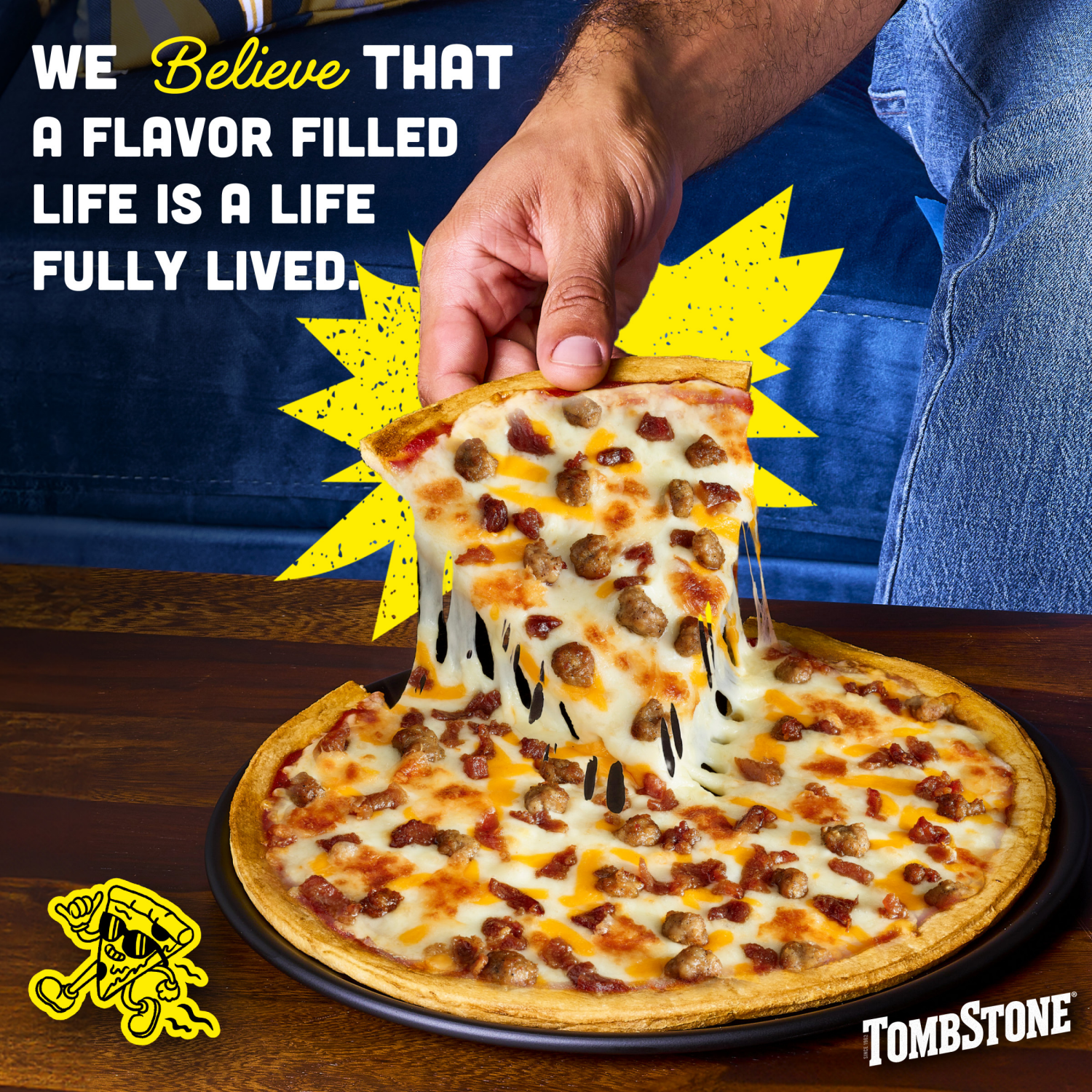 slide 4 of 8, Tombstone Original Bacon Cheeseburger Back Label Project Happy Hour Thr3d Files Only 19.3 oz, 19.3 oz