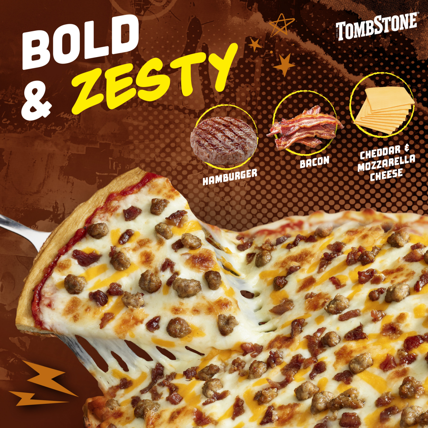 slide 6 of 8, Tombstone Original Bacon Cheeseburger Back Label Project Happy Hour Thr3d Files Only 19.3 oz, 19.3 oz