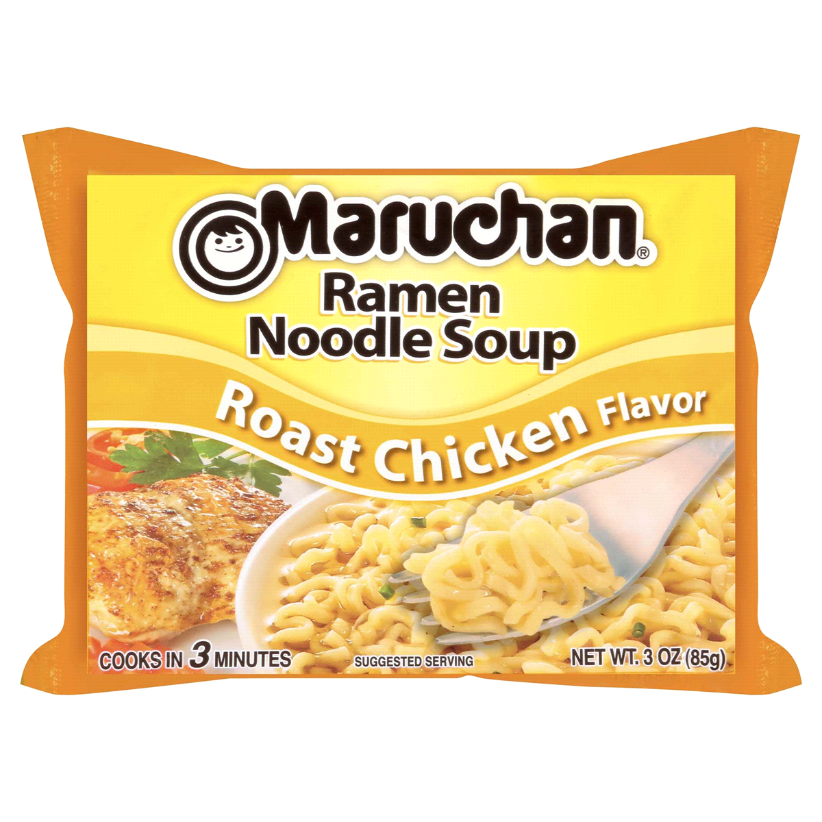 slide 1 of 13, Maruchan Roast Chicken Flavor Ramen Noodle Soup, 3 oz