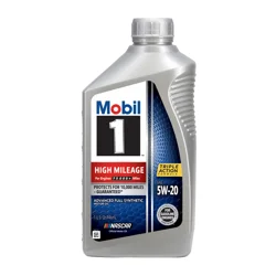 Mobil High Mileage 5W-20 Advanced Full Synthetic Motor Oil 1 qt