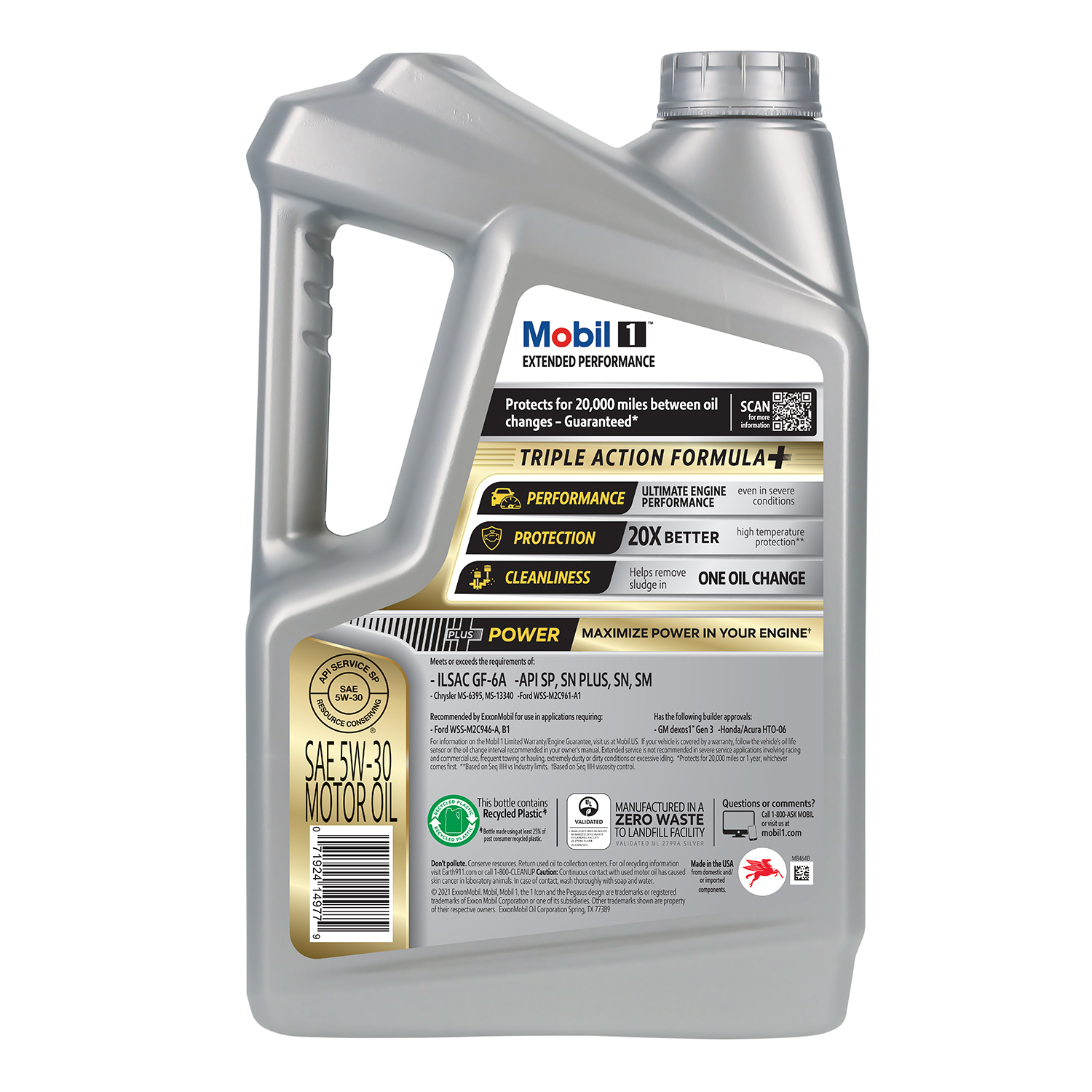 slide 2 of 7, Mobil 1 Extended Performance Full Synthetic Motor Oil 5W-30, 5 Quart, 5 qt
